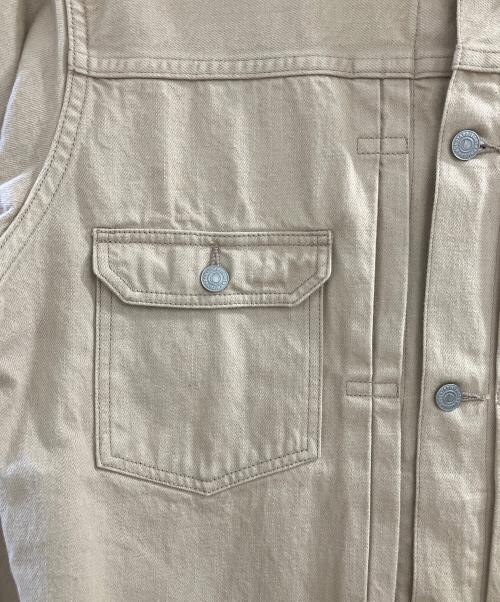 MOMOTARO JEANS（桃太郎ジーンズ）MOMOTARO JEANS (桃太郎ジーンズ) Kaki-Shibu Dyed Denim Double Pocket Jacket ベージュ サイズ:XLの古着・服飾アイテム