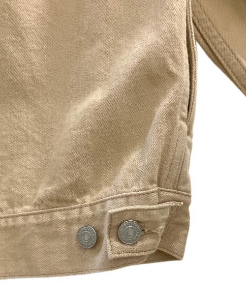 MOMOTARO JEANS（桃太郎ジーンズ）MOMOTARO JEANS (桃太郎ジーンズ) Kaki-Shibu Dyed Denim Double Pocket Jacket ベージュ サイズ:XLの古着・服飾アイテム