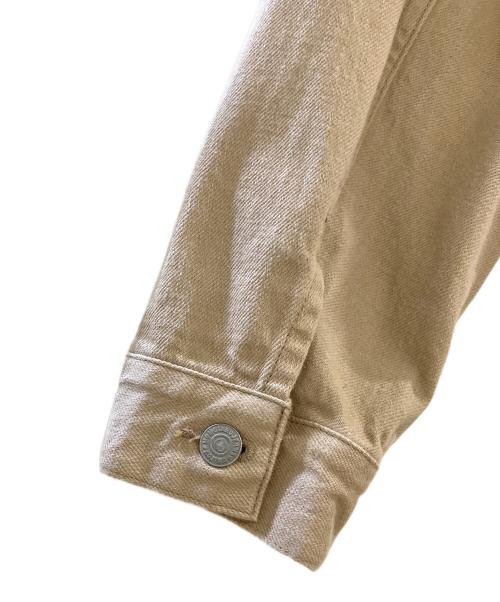 MOMOTARO JEANS（桃太郎ジーンズ）MOMOTARO JEANS (桃太郎ジーンズ) Kaki-Shibu Dyed Denim Double Pocket Jacket ベージュ サイズ:XLの古着・服飾アイテム