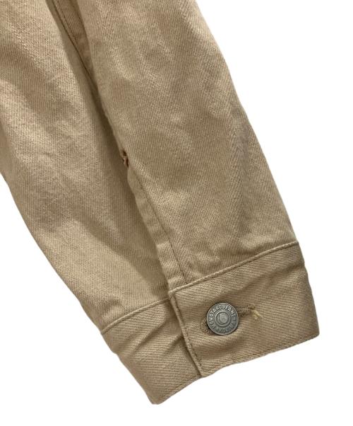 MOMOTARO JEANS（桃太郎ジーンズ）MOMOTARO JEANS (桃太郎ジーンズ) Kaki-Shibu Dyed Denim Double Pocket Jacket ベージュ サイズ:XLの古着・服飾アイテム