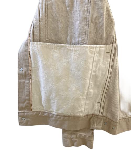 MOMOTARO JEANS（桃太郎ジーンズ）MOMOTARO JEANS (桃太郎ジーンズ) Kaki-Shibu Dyed Denim Double Pocket Jacket ベージュ サイズ:XLの古着・服飾アイテム