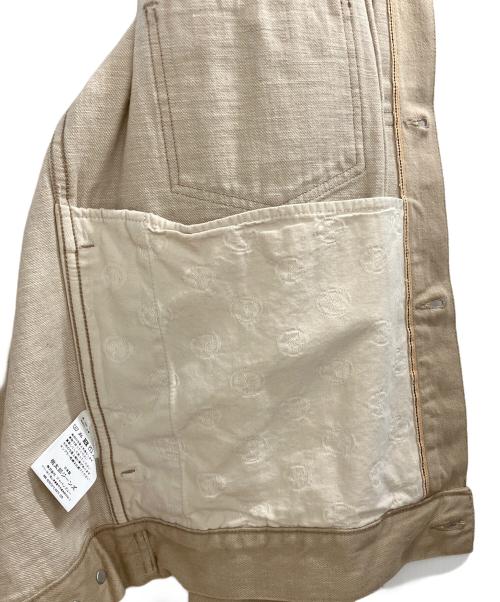 MOMOTARO JEANS（桃太郎ジーンズ）MOMOTARO JEANS (桃太郎ジーンズ) Kaki-Shibu Dyed Denim Double Pocket Jacket ベージュ サイズ:XLの古着・服飾アイテム