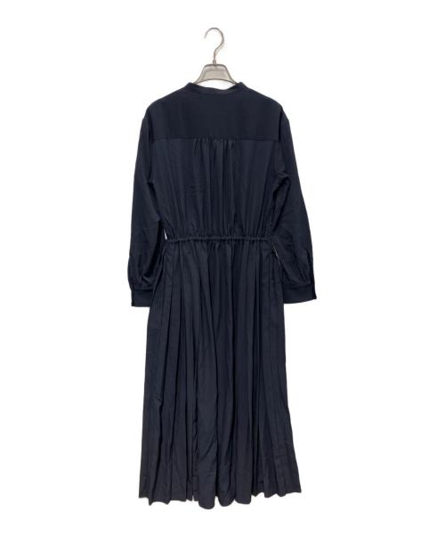 SHIPS（シップス）SHIPS (シップス) バンドカラー サイド プリーツ ワンピース　26SS ネイビー サイズ:Mの古着・服飾アイテム