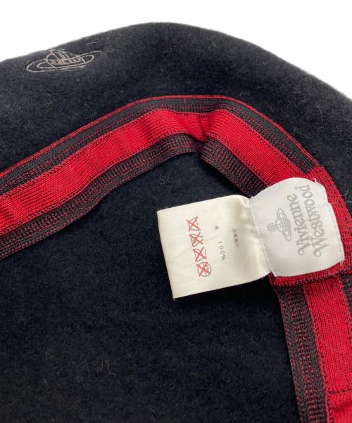 Vivienne Westwood（ヴィヴィアンウエストウッド）Vivienne Westwood (ヴィヴィアンウエストウッド) ベレー帽 ブラック サイズ:-の古着・服飾アイテム
