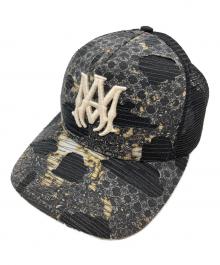 AMIRI（アミリ）の古着「BANDANA REPAIR TRUCKER HAT CAP/バンダナ リペア トラッカー ハット キャップ」｜ブラック