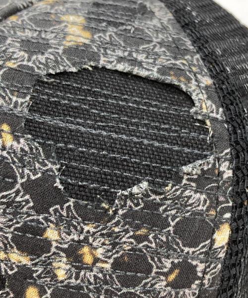 AMIRI（アミリ）AMIRI (アミリ) BANDANA REPAIR TRUCKER HAT CAP/バンダナ リペア トラッカー ハット キャップ ブラックの古着・服飾アイテム