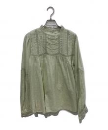 SLOBE IENA（スローブ イエナ）の古着「マニーレースブラウス　 26SS」｜グリーン