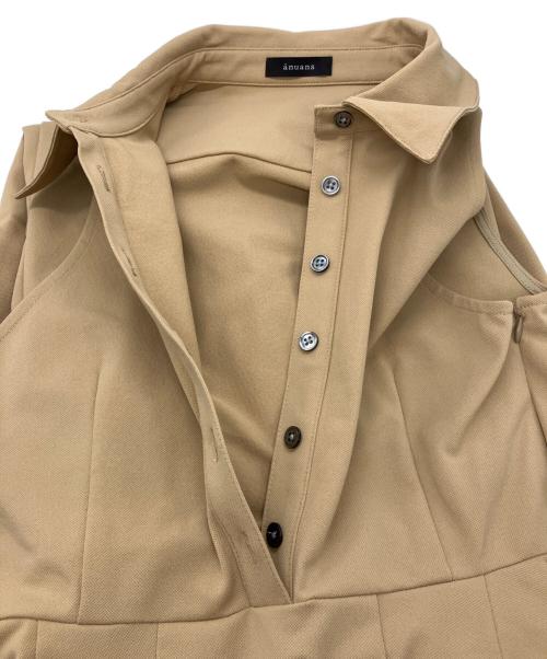 anuans（アニュアンス）anuans (アニュアンス) アメスリカットロングワンピース　 25SS ベージュ サイズ:M 未使用品の古着・服飾アイテム