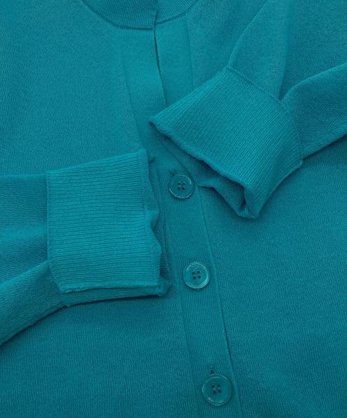 UNFILO（アンフィーロ）UNFILO (アンフィーロ) シアーフォルムニット キーネックカーディガン  26SS ブルー サイズ:Sの古着・服飾アイテム