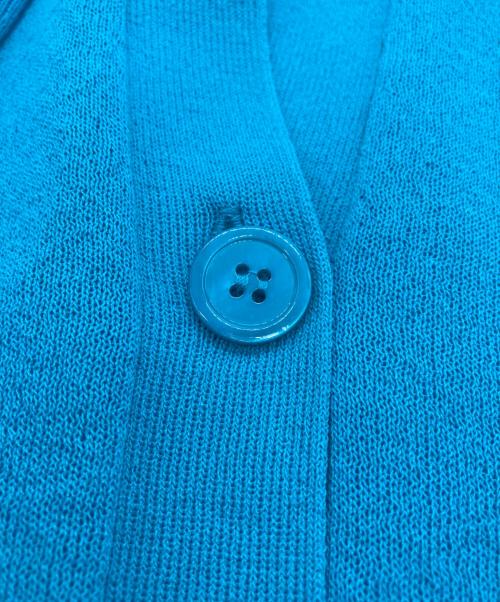 UNFILO（アンフィーロ）UNFILO (アンフィーロ) シアーフォルムニット キーネックカーディガン  26SS ブルー サイズ:Sの古着・服飾アイテム