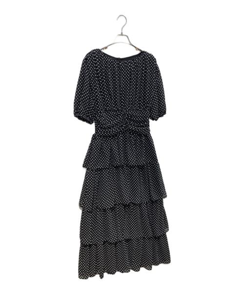 frene（フラーネ）Frene (フラーネ) ドットティアードロマンティックワンピ ブラック サイズ:Free 未使用品の古着・服飾アイテム