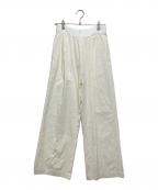 MUSE de Deuxieme Classeミューズ ドゥーズィエム クラス）の古着「stretch twill タックパンツ」｜ホワイト