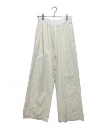 MUSE de Deuxieme Classe（ミューズ ドゥーズィエム クラス）の古着「stretch twill タックパンツ」｜ホワイト