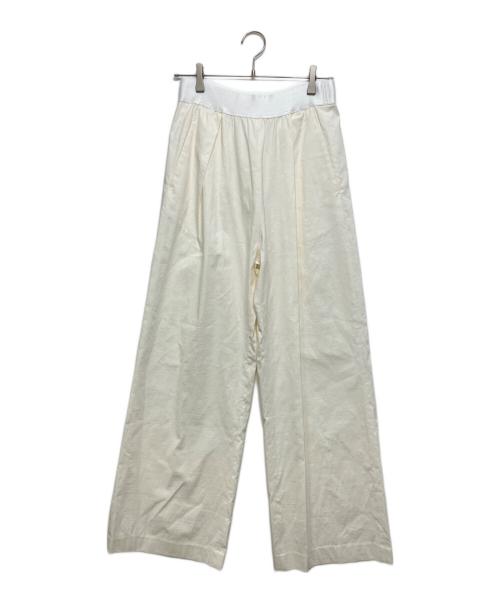 MUSE de Deuxieme Classe（ミューズ ドゥーズィエム クラス）MUSE de Deuxieme Classe (ミューズ ドゥーズィエム クラス) stretch twill タックパンツ ホワイト サイズ:38の古着・服飾アイテム