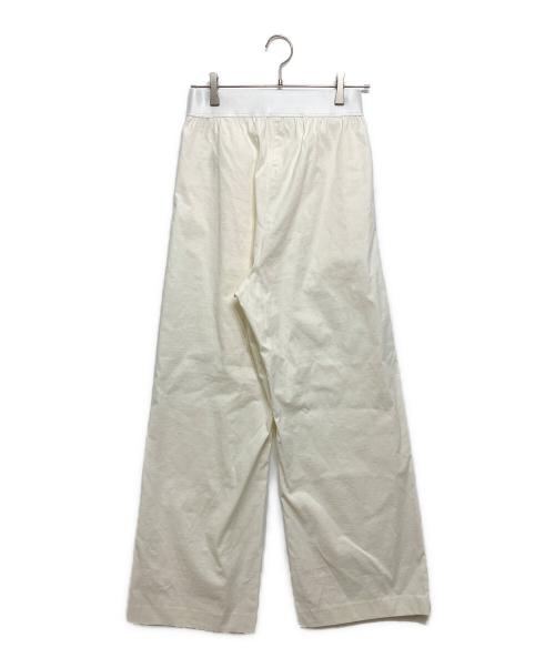 MUSE de Deuxieme Classe（ミューズ ドゥーズィエム クラス）MUSE de Deuxieme Classe (ミューズ ドゥーズィエム クラス) stretch twill タックパンツ ホワイト サイズ:38の古着・服飾アイテム