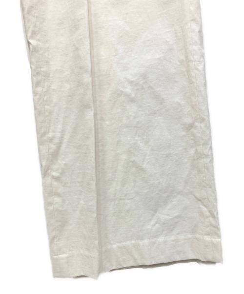MUSE de Deuxieme Classe（ミューズ ドゥーズィエム クラス）MUSE de Deuxieme Classe (ミューズ ドゥーズィエム クラス) stretch twill タックパンツ ホワイト サイズ:38の古着・服飾アイテム