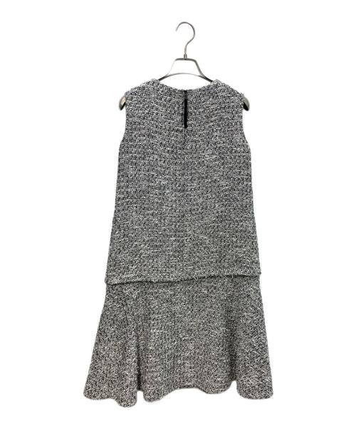 FOXEY（フォクシー）FOXEY (フォクシー) ノースリーブツイードワンピース　40546-S00A105L ブラック サイズ:38の古着・服飾アイテム