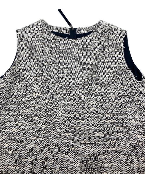 FOXEY（フォクシー）FOXEY (フォクシー) ノースリーブツイードワンピース　40546-S00A105L ブラック サイズ:38の古着・服飾アイテム