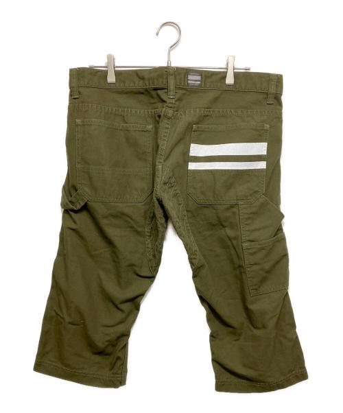 MOMOTARO JEANS（桃太郎ジーンズ）MOMOTARO JEANS (桃太郎ジーンズ) 出陣ダック・ペインタークロップドパンツ グリーン サイズ:W36の古着・服飾アイテム