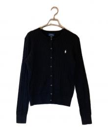 POLO RALPH LAUREN（ポロ・ラルフローレン）の古着「ケーブルニットカーディガン」｜ブラック