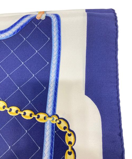Cartier（カルティエ）Cartier (カルティエ) スカーフ/マストライン ネイビー×ホワイトの古着・服飾アイテム