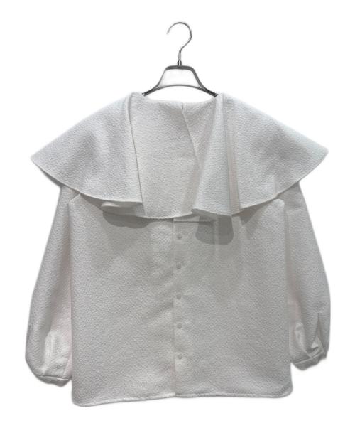 OHGA（オオガ）OHGA (オオガ) BIG COLLAR BLOUSE　OHGA-1137 ホワイト サイズ:Freeの古着・服飾アイテム