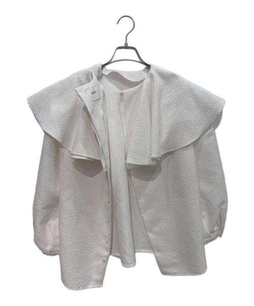 OHGA（オオガ）OHGA (オオガ) BIG COLLAR BLOUSE　OHGA-1137 ホワイト サイズ:Freeの古着・服飾アイテム