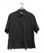 TODAYFULトゥデイフル）の古着「Silk100% Halfsleeve Shirts　 25AW　12520413」｜チャコールグレー