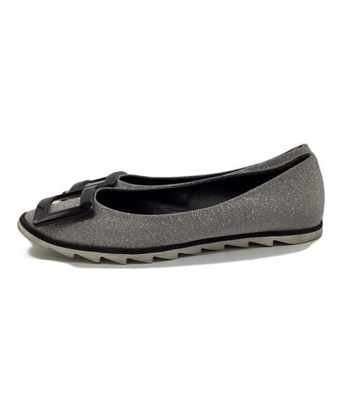 Roger Vivier（ロジェ ヴィヴィエ）Roger Vivier (ロジェ ヴィヴィエ) グリッター バレエパンプス シルバー サイズ:36.5の古着・服飾アイテム