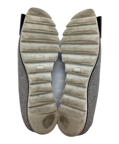 Roger Vivier（ロジェ ヴィヴィエ）Roger Vivier (ロジェ ヴィヴィエ) グリッター バレエパンプス シルバー サイズ:36.5の古着・服飾アイテム
