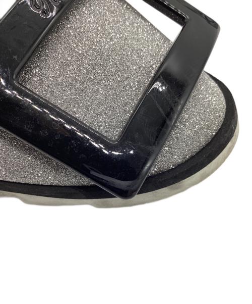 Roger Vivier（ロジェ ヴィヴィエ）Roger Vivier (ロジェ ヴィヴィエ) グリッター バレエパンプス シルバー サイズ:36.5の古着・服飾アイテム