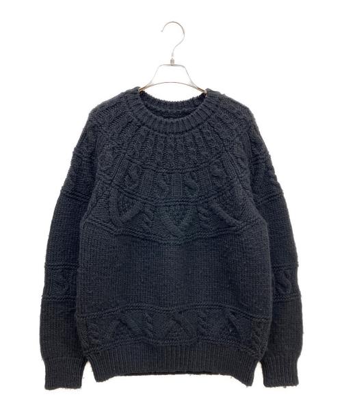 BATONER（バトナ―）BATONER (バトナ―) SPREAD ALAN CREW NECK ブラック サイズ:1の古着・服飾アイテム