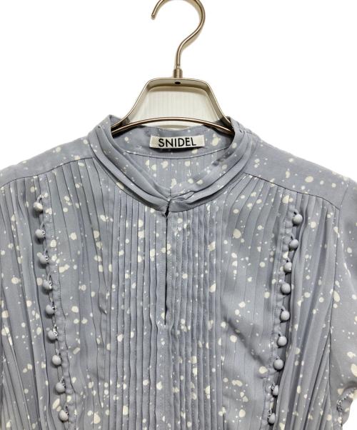 Snidel（スナイデル）Snidel (スナイデル) プリーツロングワンピ ブルーの古着・服飾アイテム