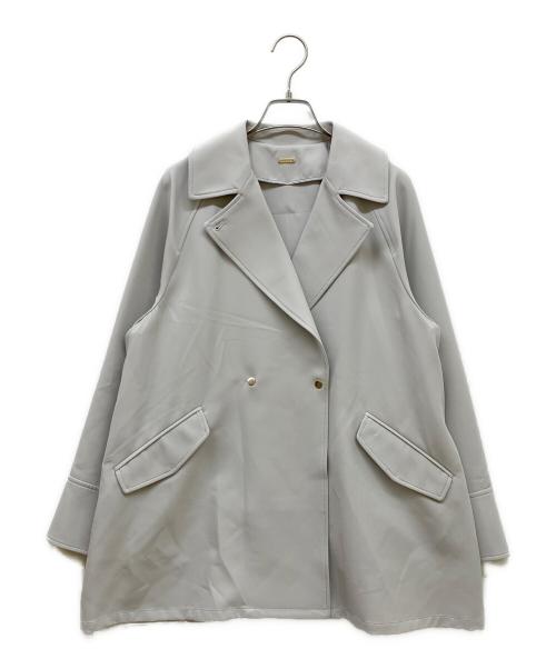 any Sis（エニィスィス）any Sis (エニィスィス) エレカジストレッチミドルトレンチ コート ライトグレー サイズ:Sの古着・服飾アイテム