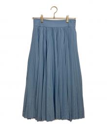 HYKE（ハイク）の古着「TAFFETA PLEATED SKIRT」｜スカイブルー