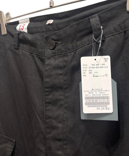 OUTIL（ウティ）OUTIL (ウティ) PANTALON BLESLE カーゴパンツ ブラック サイズ:13の古着・服飾アイテム