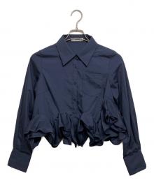 Snidel（スナイデル）の古着「ヘムボリュームシャツ」｜ネイビー