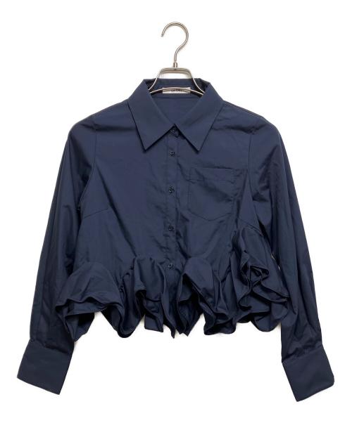 Snidel（スナイデル）Snidel (スナイデル) ヘムボリュームシャツ ネイビー サイズ:Fの古着・服飾アイテム