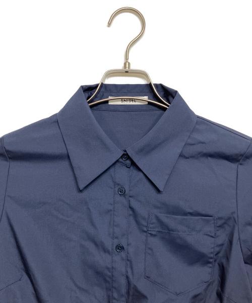 Snidel（スナイデル）Snidel (スナイデル) ヘムボリュームシャツ ネイビー サイズ:Fの古着・服飾アイテム