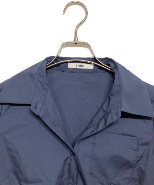 Snidel（スナイデル）Snidel (スナイデル) ヘムボリュームシャツ ネイビー サイズ:Fの古着・服飾アイテム