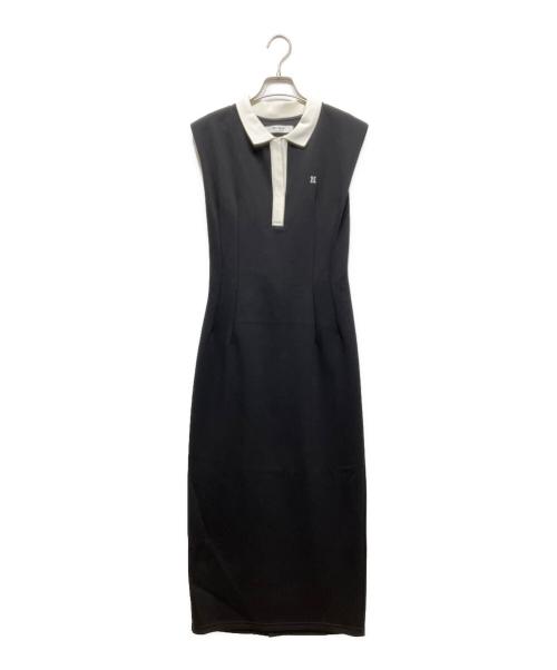 HER LIP TO（ハーリップトゥ）HER LIP TO (ハーリップトゥ) French Sleeve Polo Long Dress ブラック サイズ:Mの古着・服飾アイテム