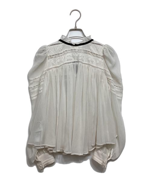 Snidel（スナイデル）Snidel (スナイデル) 楊柳シフォンブラウス ベージュ サイズ:Fの古着・服飾アイテム