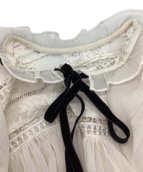 Snidel（スナイデル）Snidel (スナイデル) 楊柳シフォンブラウス ベージュ サイズ:Fの古着・服飾アイテム