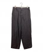 ATONエイトン）の古着「COTTON HEMP SATIN BAKER PANTS」｜グレー