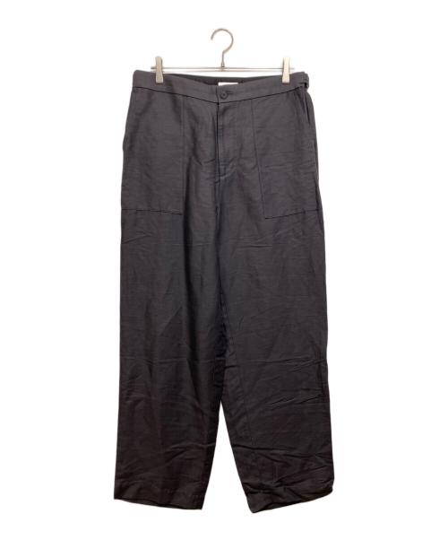 ATON（エイトン）ATON (エイトン) COTTON HEMP SATIN BAKER PANTS グレー サイズ:6の古着・服飾アイテム