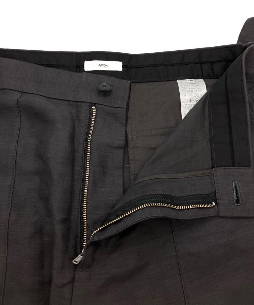 ATON（エイトン）ATON (エイトン) COTTON HEMP SATIN BAKER PANTS グレー サイズ:6の古着・服飾アイテム