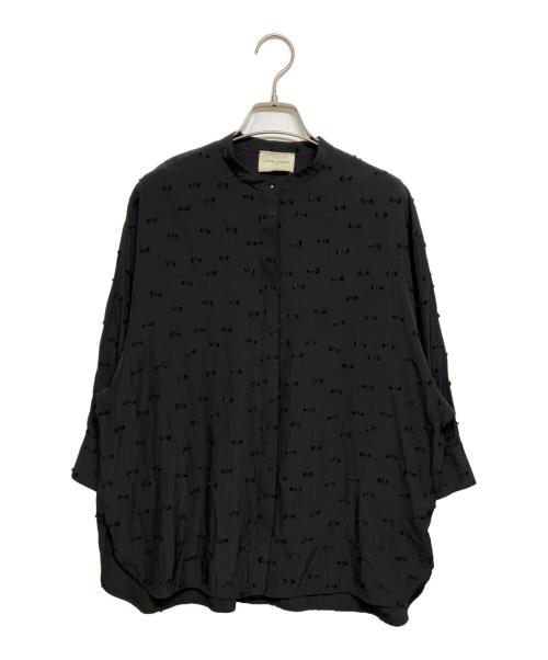 UNITED ARROWS（ユナイテッドアローズ）UNITED ARROWS (ユナイテッドアローズ) ドットカットジャガード シャツ ブラウス ブラック サイズ:FREEの古着・服飾アイテム