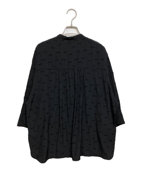 UNITED ARROWS（ユナイテッドアローズ）UNITED ARROWS (ユナイテッドアローズ) ドットカットジャガード シャツ ブラウス ブラック サイズ:FREEの古着・服飾アイテム
