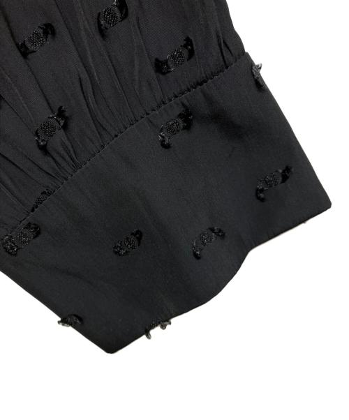 UNITED ARROWS（ユナイテッドアローズ）UNITED ARROWS (ユナイテッドアローズ) ドットカットジャガード シャツ ブラウス ブラック サイズ:FREEの古着・服飾アイテム