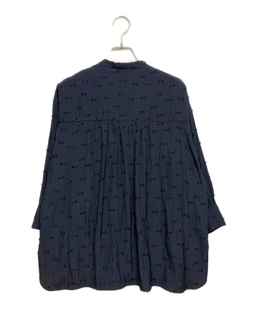 UNITED ARROWS（ユナイテッドアローズ）UNITED ARROWS (ユナイテッドアローズ) ドットカットジャガード シャツ ブラウス ネイビー サイズ:FREEの古着・服飾アイテム